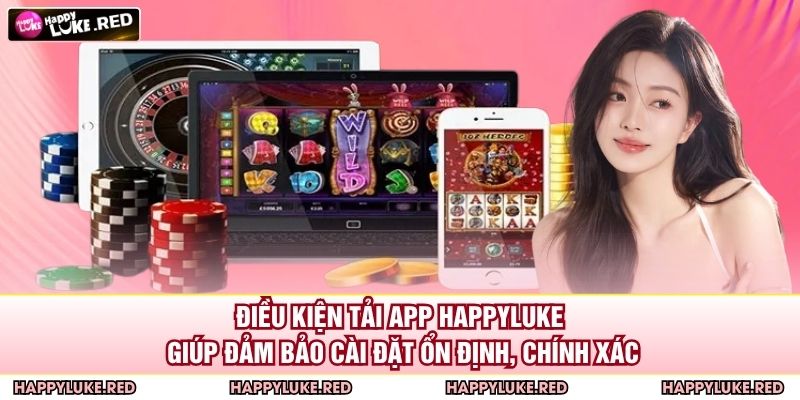 Điều kiện tải app HAPPYLUKE giúp đảm bảo cài đặt ổn định, chính xác